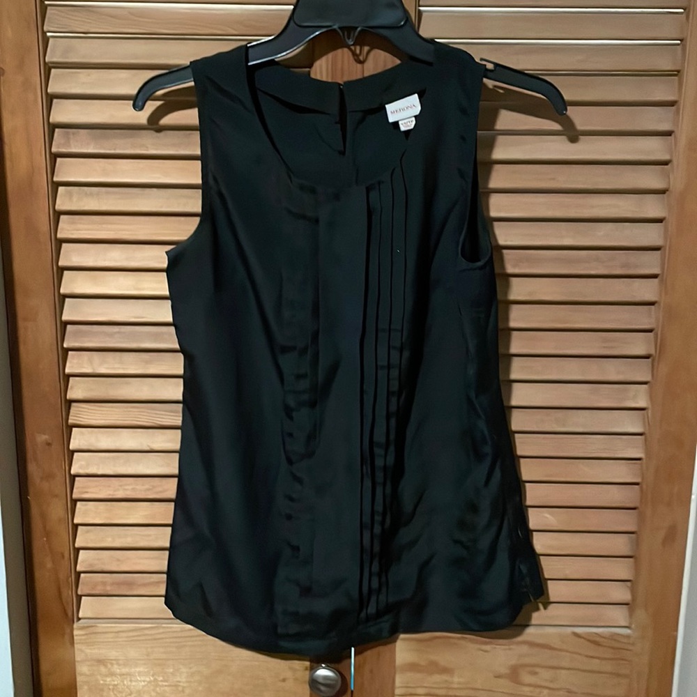 merona black sleeveless blouse, size XS